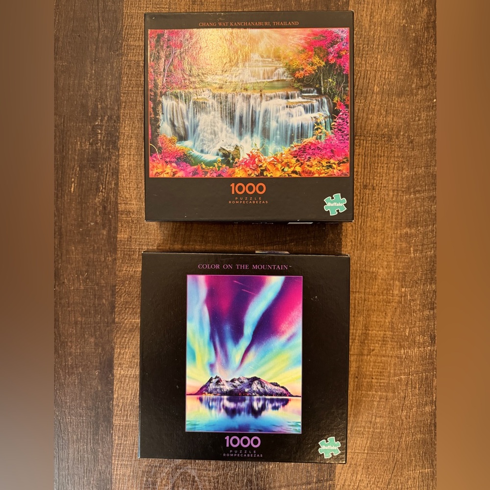 Buffalo David Bitton Vibrant Puzzle Set - Black, Pink, Blue